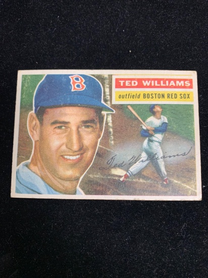 1956 Topps Vintage Baseball Card- # 5 Ted Williams