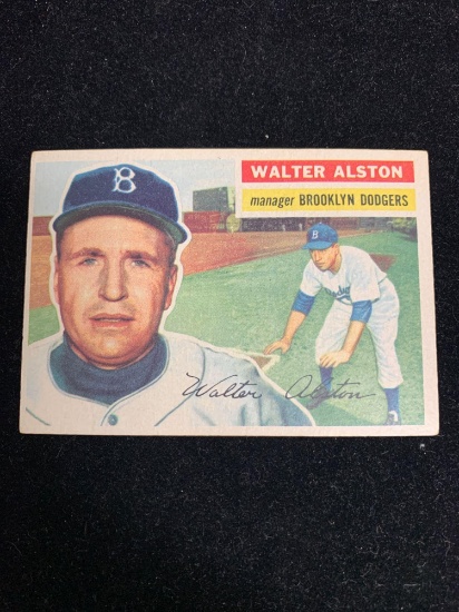 1956 Topps Vintage Baseball Card- #8 Walter Alston