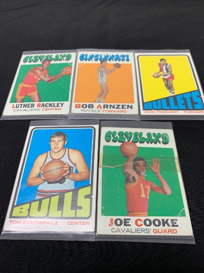 5 Card Lot of Mixed Sports Cards - Relics, Autographs, Inserts, Numbered, Stars & More!