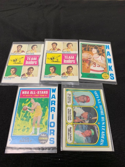 5 Card Lot of Mixed Sports Cards - Relics, Autographs, Inserts, Numbered, Stars & More!