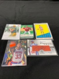 5 Card Lot of Mixed Sports Cards - Relics, Autographs, Inserts, Numbered, Stars & More!