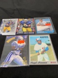 5 Card Lot of Mixed Sports Cards - Relics, Autographs, Inserts, Numbered, Stars & More!