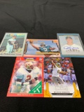 5 Card Lot of Mixed Sports Cards - Relics, Autographs, Inserts, Numbered, Stars & More!