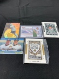 5 Card Lot of Mixed Sports Cards - Relics, Autographs, Inserts, Numbered, Stars & More!