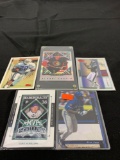 5 Card Lot of Mixed Sports Cards - Relics, Autographs, Inserts, Numbered, Stars & More!