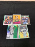 5 Card Lot of Mixed Sports Cards - Relics, Autographs, Inserts, Numbered, Stars & More!