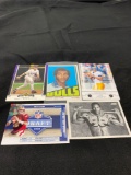 5 Card Lot of Mixed Sports Cards - Relics, Autographs, Inserts, Numbered, Stars & More!