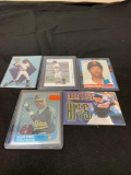 5 Card Lot of Mixed Sports Cards - Relics, Autographs, Inserts, Numbered, Stars & More!