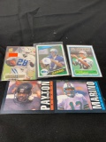 5 Card Lot of Mixed Sports Cards - Relics, Autographs, Inserts, Numbered, Stars & More!