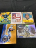 5 Card Lot of Mixed Sports Cards - Relics, Autographs, Inserts, Numbered, Stars & More!