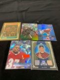 5 Card Lot of Mixed Sports Cards - Relics, Autographs, Inserts, Numbered, Stars & More!