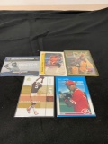 5 Card Lot of Mixed Sports Cards - Relics, Autographs, Inserts, Numbered, Stars & More!