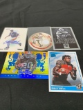 5 Card Lot of Mixed Sports Cards - Relics, Autographs, Inserts, Numbered, Stars & More!