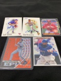 5 Card Lot of Mixed Sports Cards - Relics, Autographs, Inserts, Numbered, Stars & More!