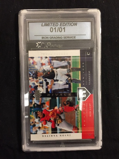 IKON Graded Jason Varitek & Jorge Posada Rivals 1/1 Trading Card - Limited Edition