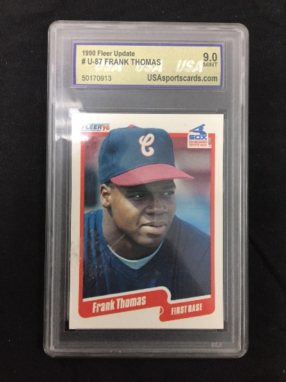 USA Graded 1990 Fleer Update FRANK THOMAS White Sox Rookie Baseball Card - 9.0 Mint