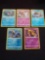 Pokemon lot of 5 Holo and Reverse Holo cards