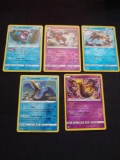 Pokemon lot of 5 Holo and Reverse Holo cards