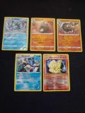 Pokemon lot of 5 Holo and Reverse Holo cards