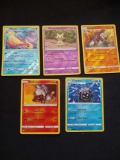 Pokemon lot of 5 Holo and Reverse Holo cards