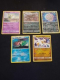 Pokemon lot of 5 Holo and Reverse Holo cards
