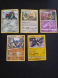 Pokemon lot of 5 Holo & Reverse Holo cards