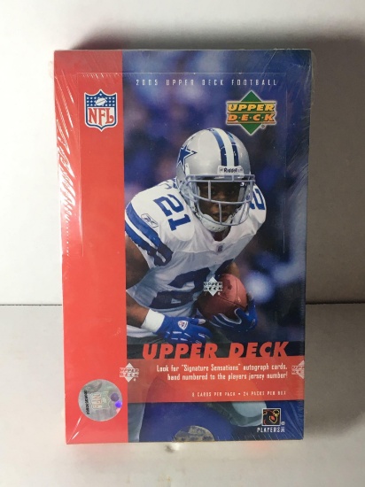 Factory Sealed 2005 Upper Deck NFL Hobby Box from Store Closeout