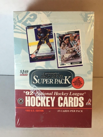 Factory Sealed Score NHL Super Pack 1992 Hobby Box from Store Closeout