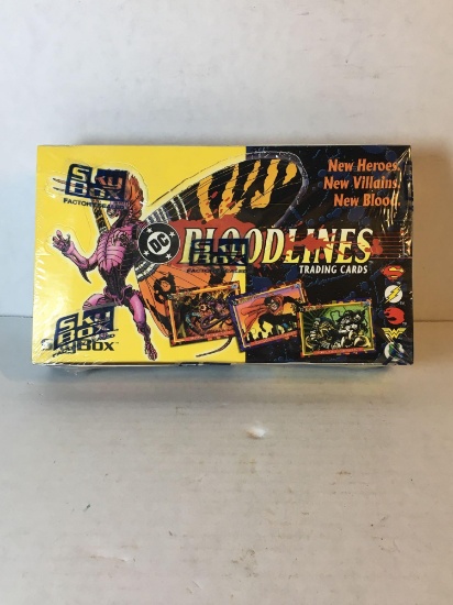Factory Sealed Skybox DC Bloodlines Trading Cards Hobby Box from Store Closeout
