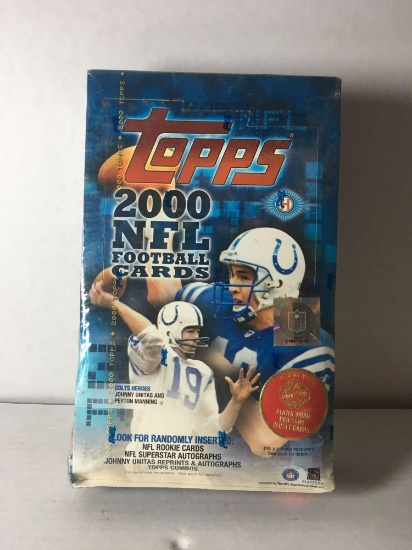 Factory Sealed 2000 Topps NFL Trading Card Hobby Box from Store Closeout