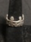 James Avery Designer 11mm Wide Family Motif High Polished Sterling Silver Ring Band