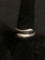 High Polished Domed 10mm Wide Sterling Silver Bypass Ring Band