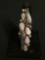 Handmade Old Pawn Native American Feather Motif 64x18mm Top w/ Five Pink Mother of Pearl Teardrop