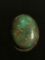 Oval 38x28mm Matrix Turquoise Cabochon Center Old Pawn Native American Sterling Silver Pendant