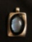 Oval 25x17mm Black Tiger's Eye Cabochon Center Rectangular 30x22mm High Polished Sterling Silver