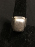 Old Pawn Mexico 18mm Long Domed High Polished Sterling Silver Ring Band
