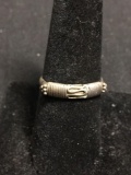 Old Pawn Balinese Design 4mm Wide Handmade Sterling Silver Band