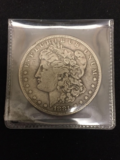 1881-S United States Morgan Silver Dollar -90% Silver Coin from Estate