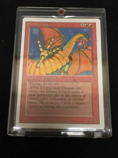 Magic the Gathering SHIVAN DRAGON Revised Trading Card from Collection