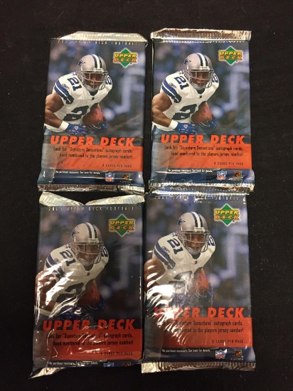 Upper Deck Football 2005 Lot of Four Factory Sealed Packs from Store Closeout