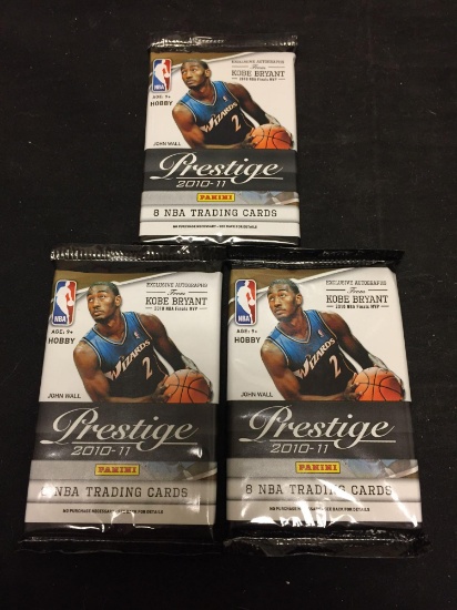Panini Prestige 2010-11 NBA Lot of Three Factory Sealed Packs from Store Closeout