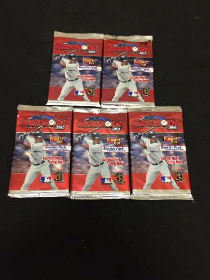 MLB Showdown 2001 Lot of Five Factory Sealed Packs from Store Closeout