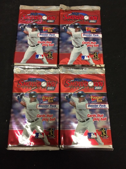 MLB Showdown 2001 Lot of Four Factory Sealed Packs from Store Closeout