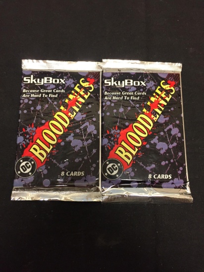 Skybox DC Bloodlines Lot of Two Factory Sealed Packs from Store Closeout