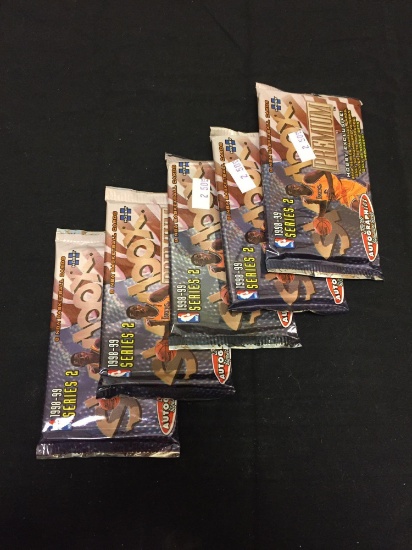Skybox Premium Basketball 1998-99 Series 2 Lot of Five Factory Sealed Packs from Store Closeout