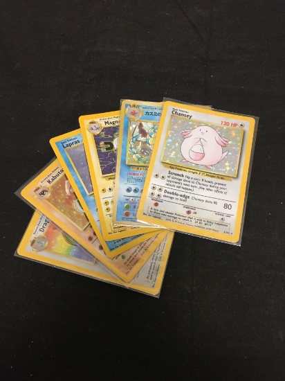6 Count Lot of Vintage Pokemon Holofoil Rare Cards from Collection - Unresearched