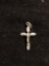 Avanti Designer Laser-Carved Detailed 20x12mm Sterling Silver Crucifixion Pendant