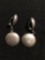 Taxco Designer Old Pawn Mexico 60x25mm Two-Tier Round & Teardrop High Polished Pair of Sterling