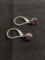 Oval Faceted 8x6mm Amethyst UTC Designer High Polished Pair of Sterling Silver Drop Earrings