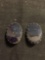 Oval 25x17mm Midnight Sunstone Featured Pair of Sterling Silver Button Earrings